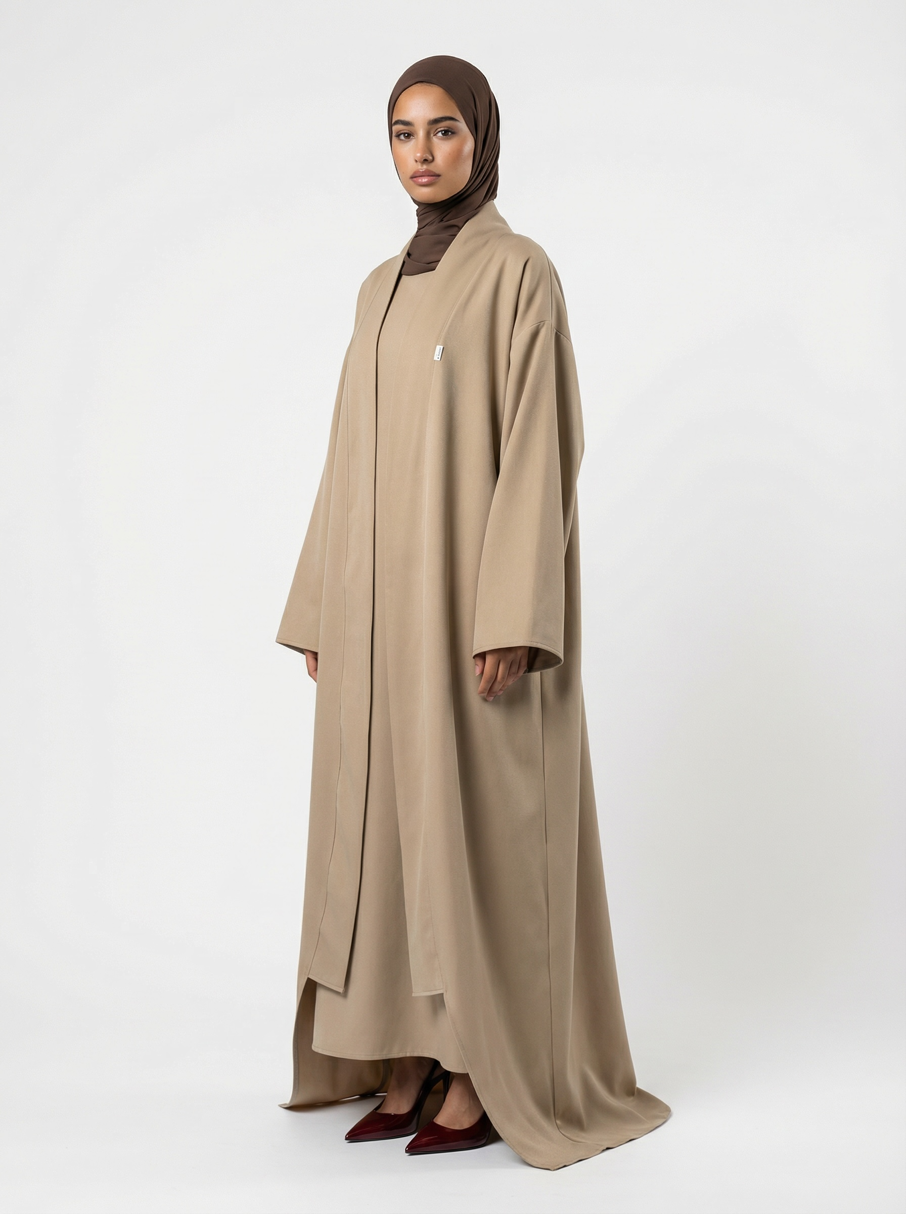 Gabardine Essential Kimono Sand