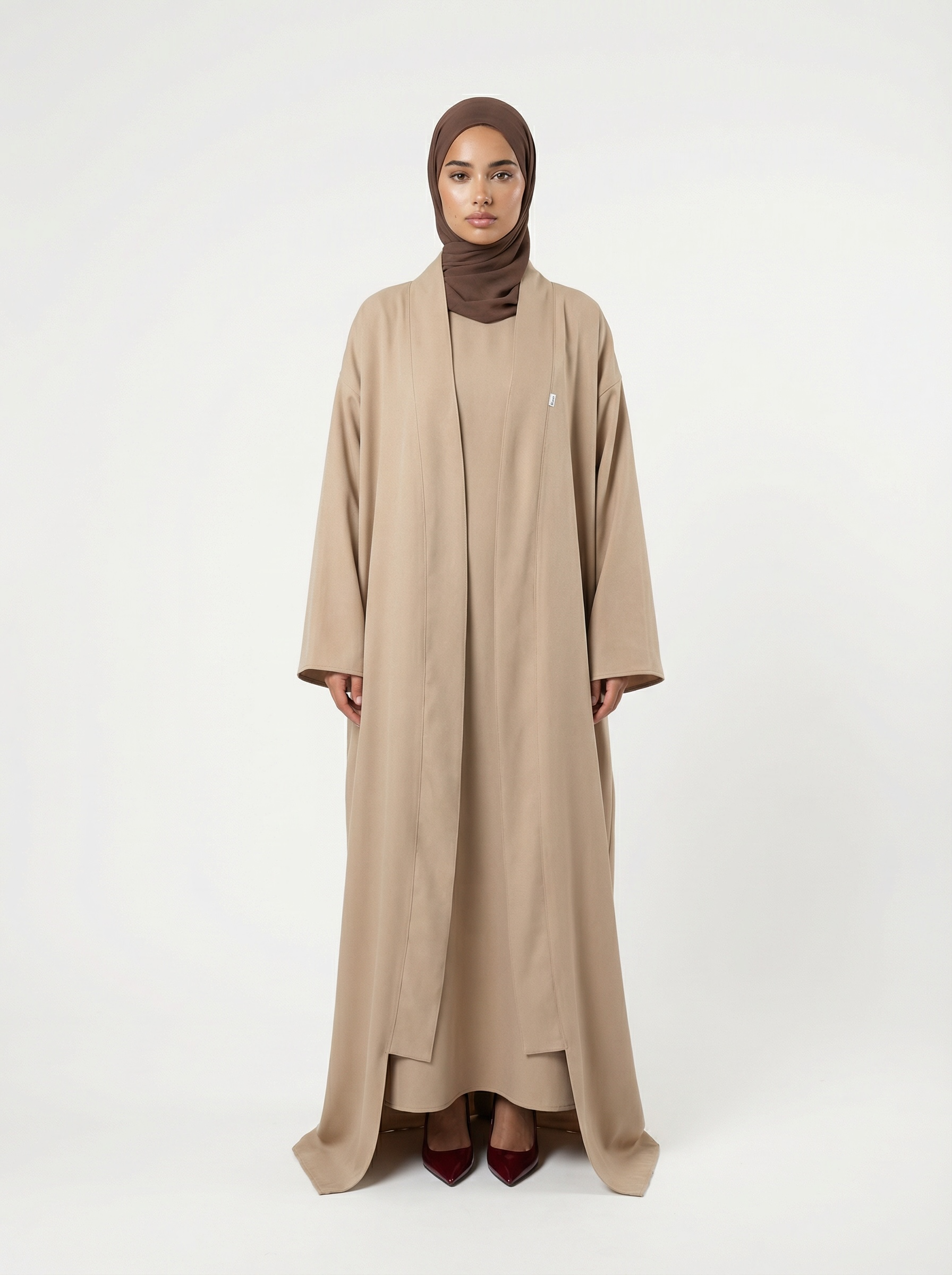 Gabardine Essential Kimono Sand